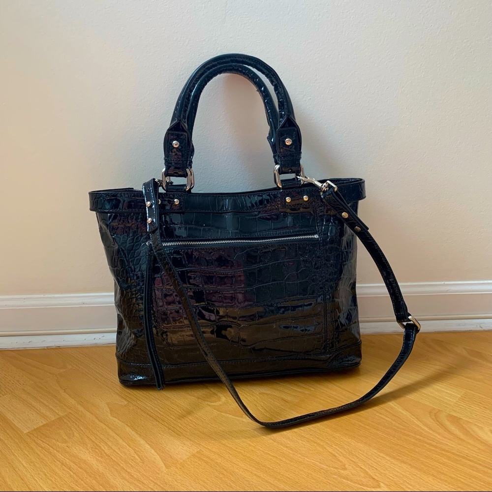 Club Monaco Patent Croc Bag